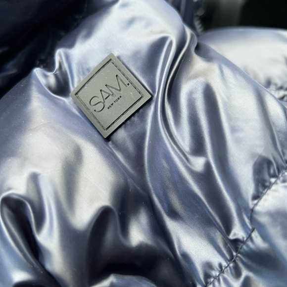 SAM Blue SoHo Down Coat with Belt - Picture 9 of 11